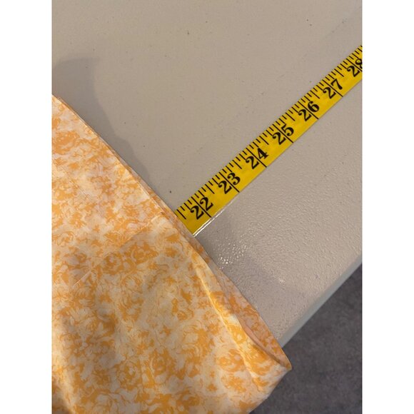 Casual Corner Womens Silk Floral Pleated Skirt Size 4 Peach & White - Picture 9 of 11